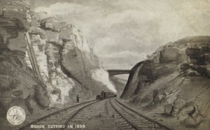 Roade Cutting i 1839 af English School