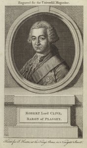 Robert Lord Clive, baron af Plassey af English School