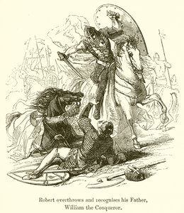 Robert vælter og anerkender sin far, Vilhelm Erobreren af English School