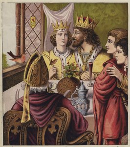 Robins julesang (farve litho) af English School
