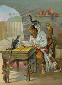 Robinson Crusoe hjemme på slottet af English School