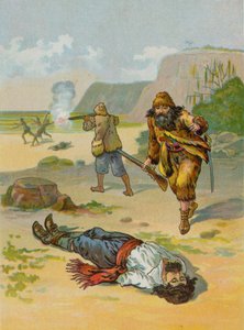 Robinson Crusoe løslader den fangede af English School