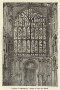Rochester Cathedral, vestvindue i kirkeskibet af English School