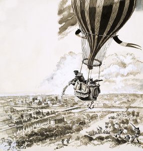 Rolier og Bezier blev sendt med en besked med ballon under Første Verdenskrig af English School