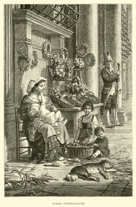 Roman Flower-sælger af English School