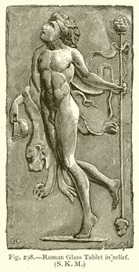 Romersk glastablet i relief af English School