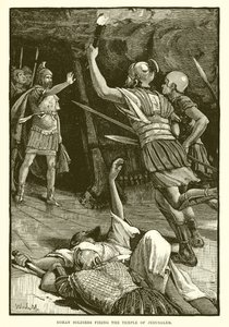 Romerske soldater affyrer Jerusalems tempel af English School