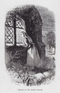 Rosalie ved kirkevinduet (gravering) af English School