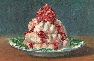 Rose Meringue (farvelitografi) af English School