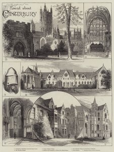Rundt om Canterbury (gravering) af English School