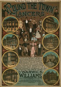 Round the Town Lancers af Warwick Williams; musikalsk partitur af English School