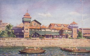 Royal Bombay Yacht Club (farvelitografi) af English School