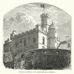 Royal Lodging og Half-Moon Batteri (gravering) af English School
