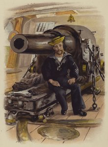 Royal Naval Artillery frivillig (farvelitografi) af English School