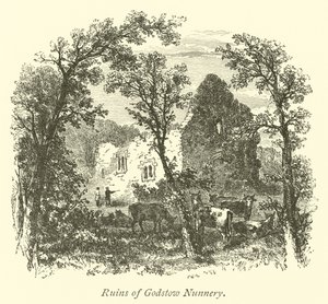 Ruinerne af Godstow nonnekloster af English School