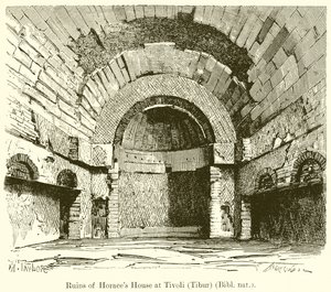 Ruinerne af Horaces-huset i Tivoli (Tibur) (Bibl. nat.)