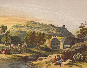 Ruinerne af Samaria (farvelitografi) af English School