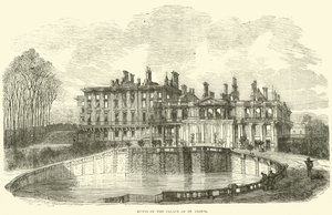 Ruinerne af Palace of St Cloud, oktober 1870 af English School