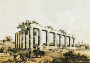 Ruinerne af templet i Korinth