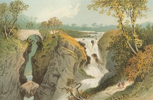 Rumbling Bridge og Falls of the Braan - nær Dunkeld af English School