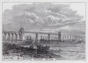 Runcorn Bridge (gravering) af English School