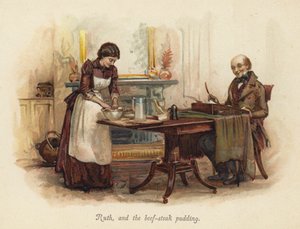 Ruth og oksekødsbuddingen (chromolitho) af English School