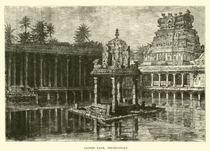 Sacred Tank, Trichinopoly  af English School