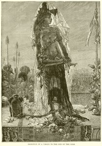 Offer af en jomfru til Nilens Gud af English School