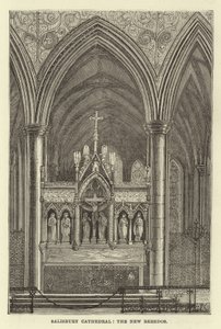 Salisbury Cathedral, de nye reredos af English School