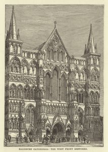 Salisbury Cathedral, vestfronten restaureret af English School