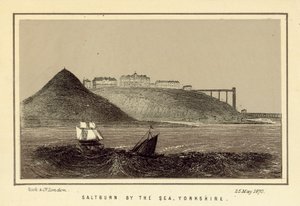Saltburn by the Sea, Yorkshire (litografi) af English School