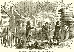 Samoset byder englænderne velkommen af English School