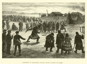Samoyedes of Khabarova (Yugar Strait) playing at games  af English School
