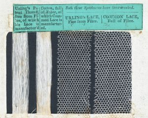 Muster von Urlings Spitze (Textil) von English School