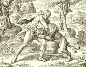 Samson og løven af English School