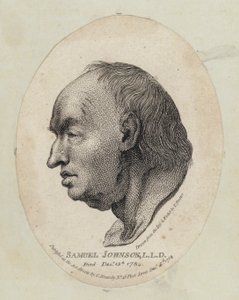 Samuel Johnson, engelsk forfatter og leksikograf (radering) af English School
