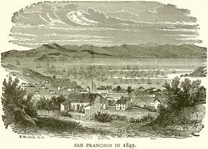 San Francisco i 1849 af English School