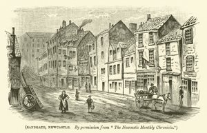 Sandgate, Newcastle (kobberstik) af English School