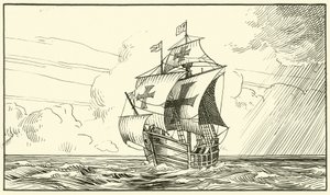 Santa Maria (blæk på papir) af English School