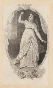 Sarah Siddons, skuespillerinde, som Euphrasia (gravering) af English School