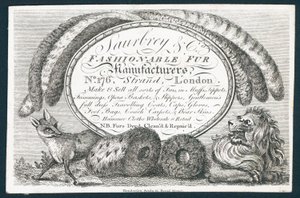 Saubry & Co, moderigtige pelsproducenter, handelskort af English School