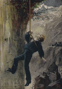 Gemt. Illustration fra The Natural Bridge, eller One Niche the Highest, af Elihu Burritt (farve litho) af English School