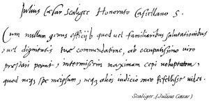 Scaliger, Julius Cæsar af English School