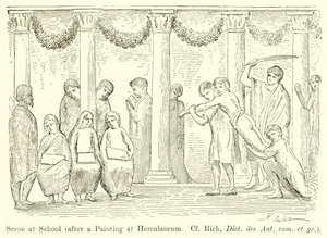 Scene i skolen (efter et maleri på Herculaneum. Jf. Rich, Dict. des Ant. rom. et gr.) af English School