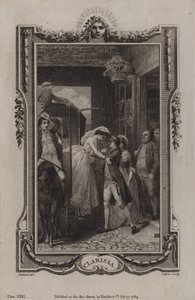 Scene fra Clarissa af Samuel Richardson af English School