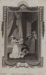 Scene fra Clarissa af Samuel Richardson af English School