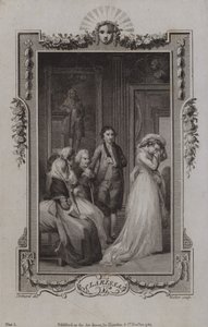 Scene fra Clarissa af Samuel Richardson af English School