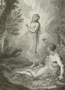 Scene fra Paradise Lost, af John Milton af English School