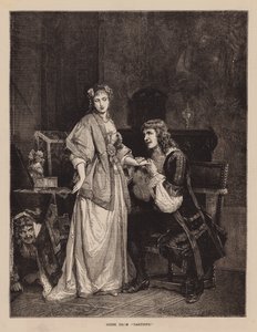 Scene fra "Tartuffe" (kobberstik) af English School