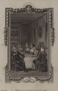 Scene fra The History of Sir Charles Grandison, af Samuel Richardson af English School